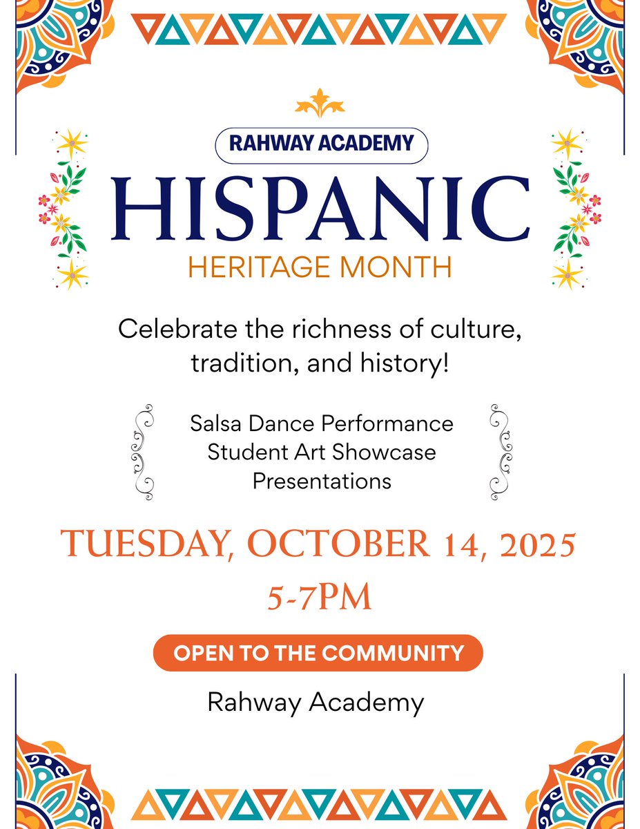 Join the Rahway Academy for an afternoon of art and performances highlighting the beauty and history of the Hispanic Culture.
rahway.net/p/~board/rahwa…