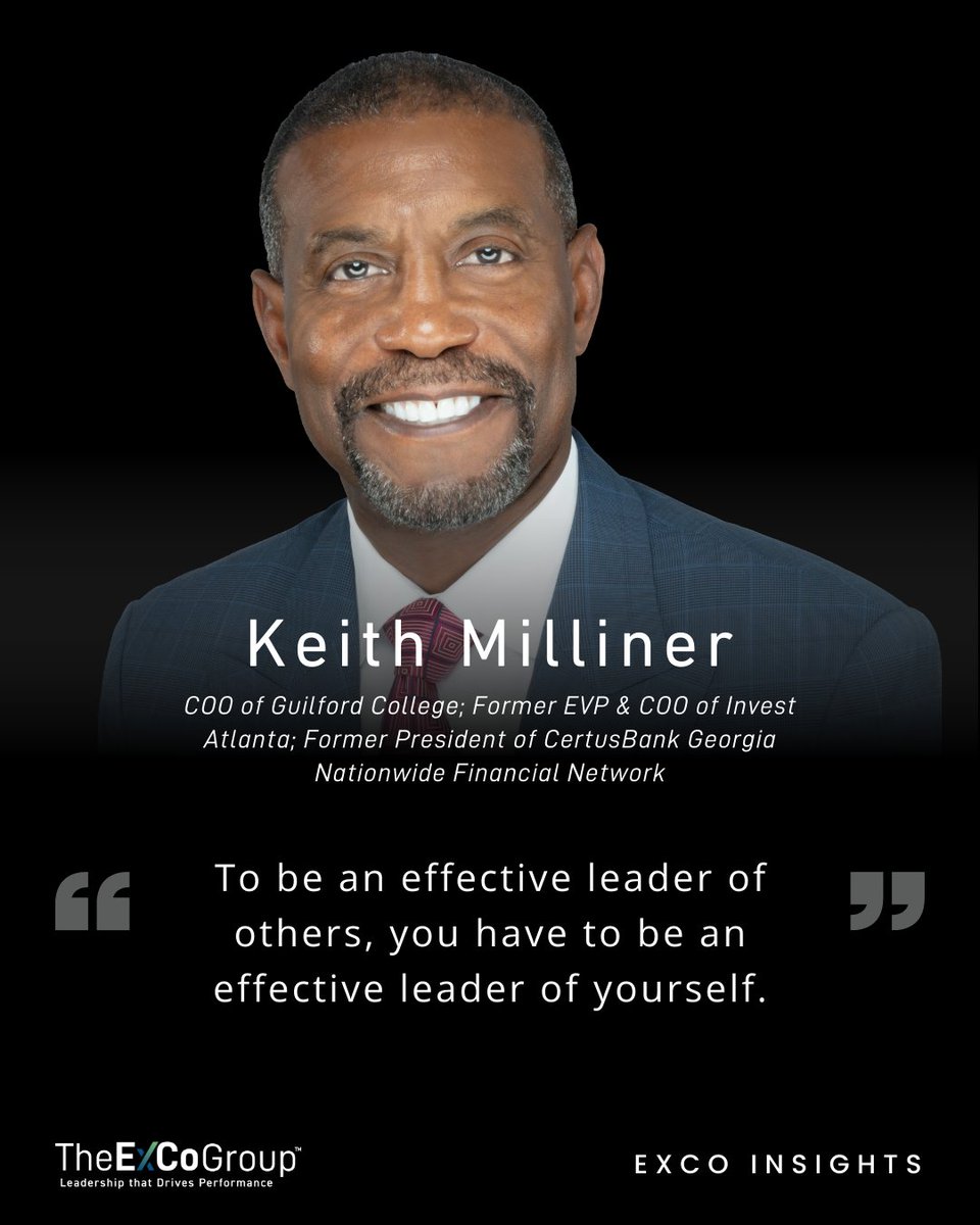Keith Millner, COO of Guilford College, former EVP and COO of Invest Atlanta, and former President of CertusBank Georgia Nationwide Financial Network, and an executive coach at <a href="/ExCoLeadership/">The ExCo Group</a> shares his lessons.
🔗hubs.la/Q03KP2y20
#LeadershipDevelopment #ExecutiveCoaching