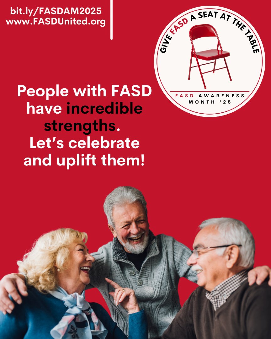 FASDUnited's tweet image. #FASDAwarenessMonth is not only about raising awareness of challenges; it’s also about recognizing strengths and celebrating people‼️
Learn more: bit.ly/FASDAM2025
FASDUnited.org
#FASD #PAE #FASDAcceptance #FASDUnited #NationalHealthPriority #FASDisNeurodiversity