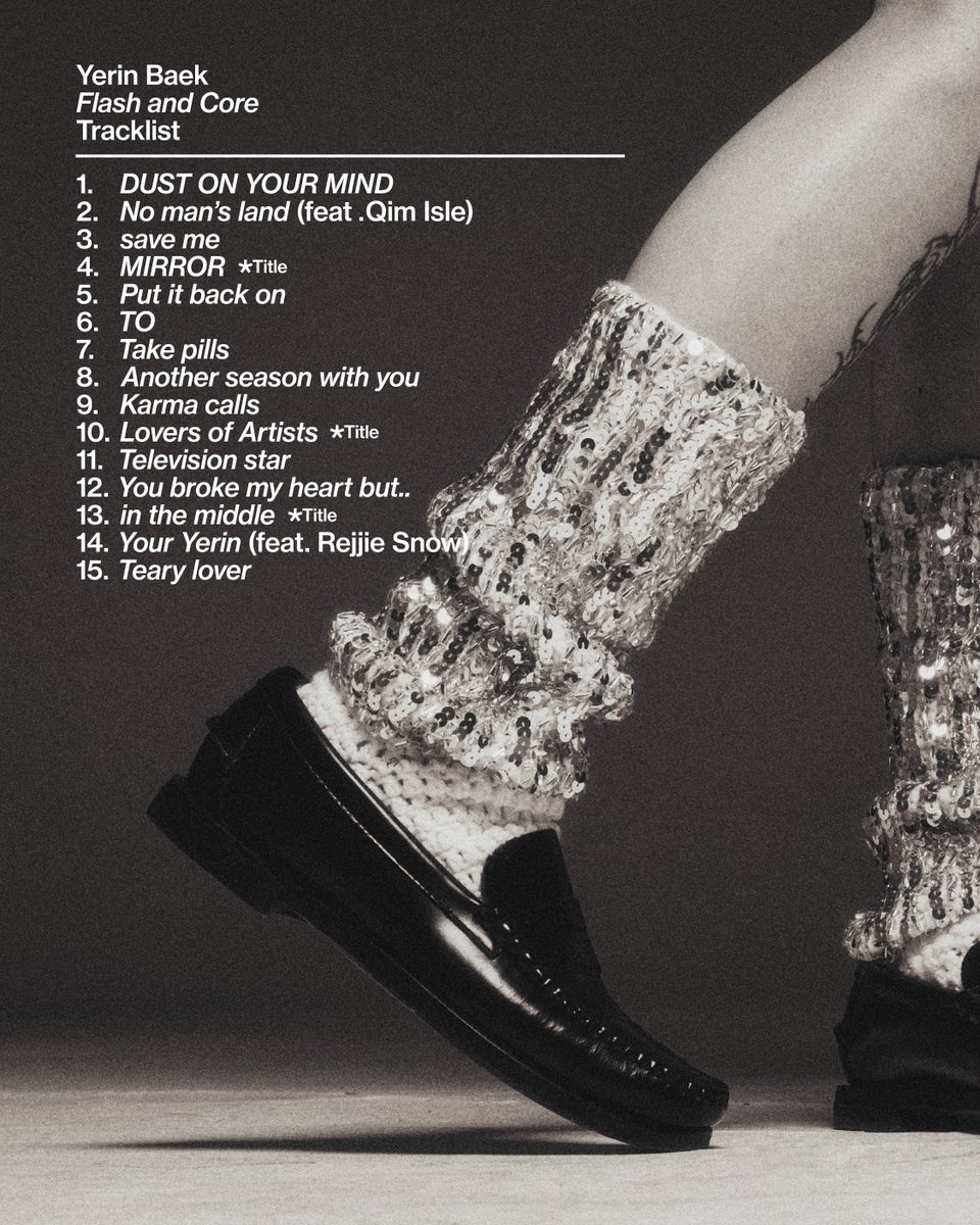 npomvtt's tweet photo. BAEK YERIN revela tracklist para 'Flash and Core', seu terceiro full álbum com lançamento marcado para 02 de outubro. https://t.co/jwCRfBfgxf