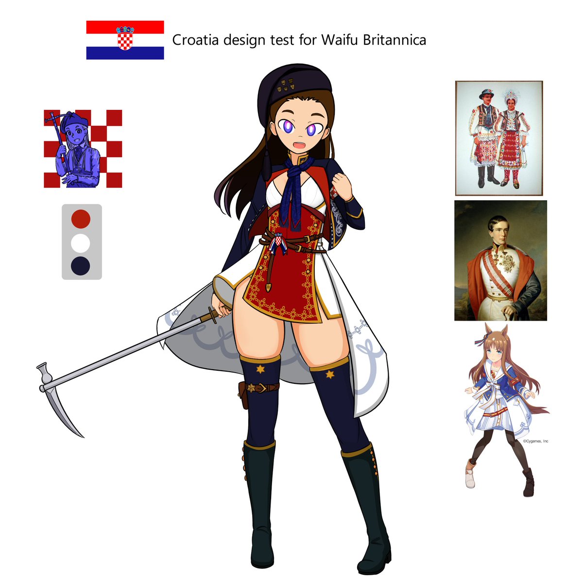 Croatia design test for Waifu Britannica