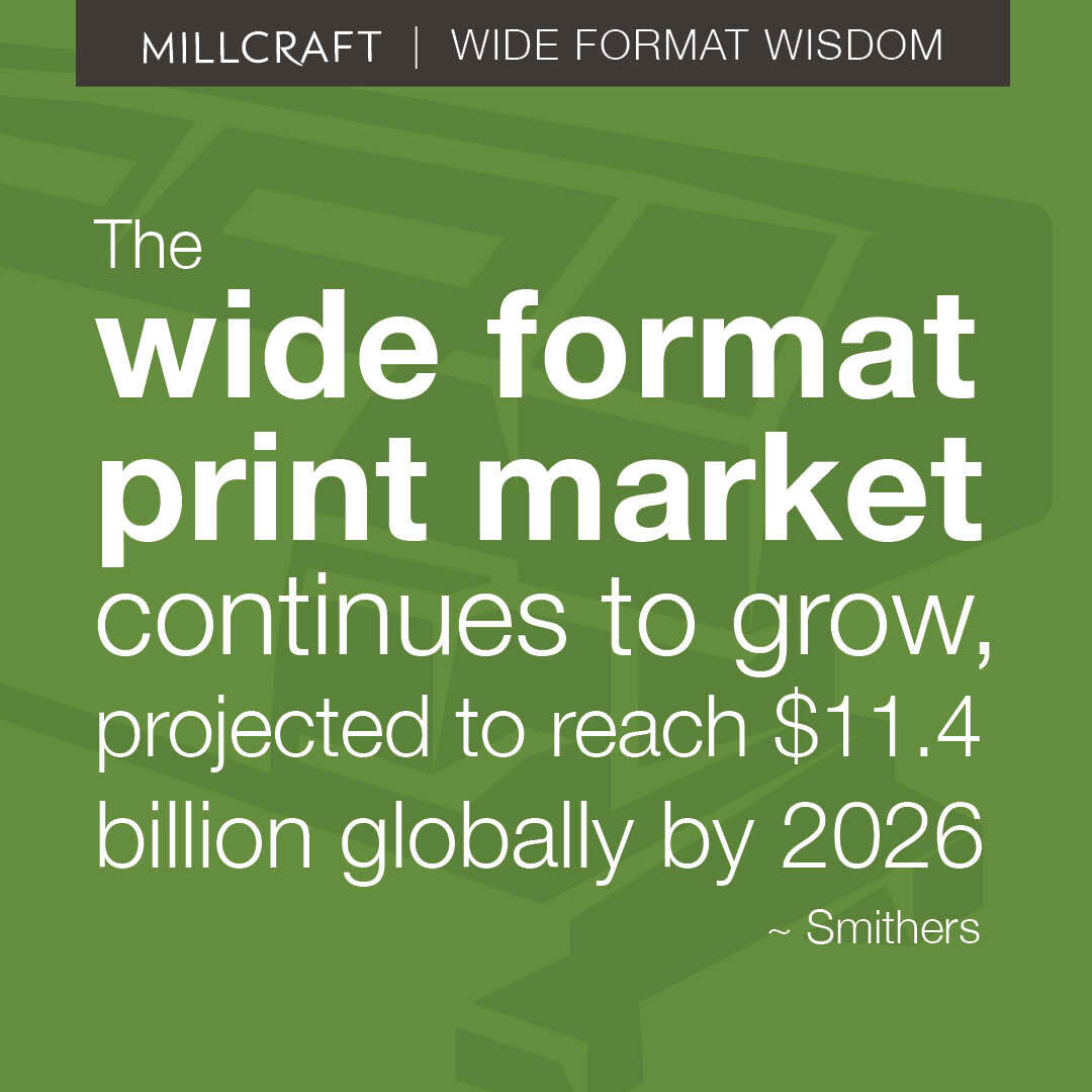 MillcraftPaper's tweet image. Wide Format Wisdom 🌟

The wide format print market is projected to hit $11.4B by 2026. A huge opportunity for printers—minimal workflow changes can unlock big growth.

📈 Ready to scale? Connect with Millcraft today!

#WideFormatPrinting #PrintIndustry #BusinessGrowth