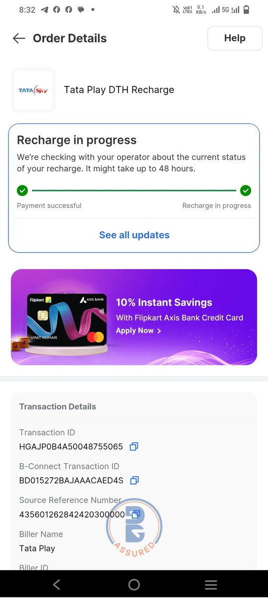 kapri_akas69425's tweet photo. My tata play id is -1509134688. Today I recharge of rupees 312. But not recharge. What is this? Otherwise I complaint to consumer forum. @TataPlayin @jagograhakjago @nsitharaman https://t.co/9BDDIGUXKc