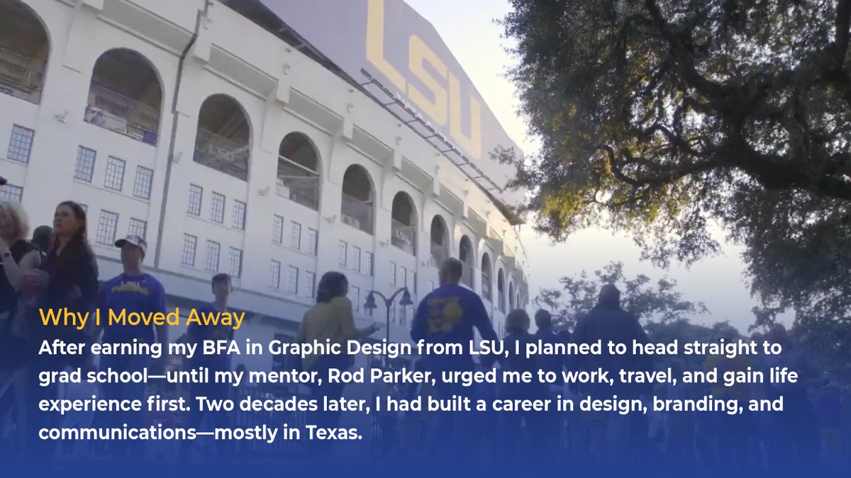 LED_FastStart's tweet image. Whether it’s a Saturday night in Tiger Stadium, a second-line through the streets of New Orleans, or a crawfish boil in someone’s backyard, there’s a feeling here that you just can’t replicate anywhere else. The culture, the community, and the spirit are unmatched — and they’re…