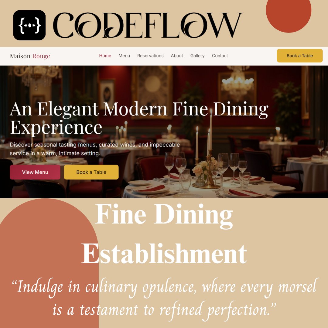 Team_CodeFlow's tweet image. ✨At CodeFlow, we build restaurant websites with 📖 menus, 🍷 reservations &amp;amp; 💳 online orders. Boost bookings &amp;amp; wow your guests! 🚀

🌐 codeflow.shop

#RestaurantWebsite #CodeFlow #WebDesign #FoodBusiness #RestaurantGrowth #DigitalDining