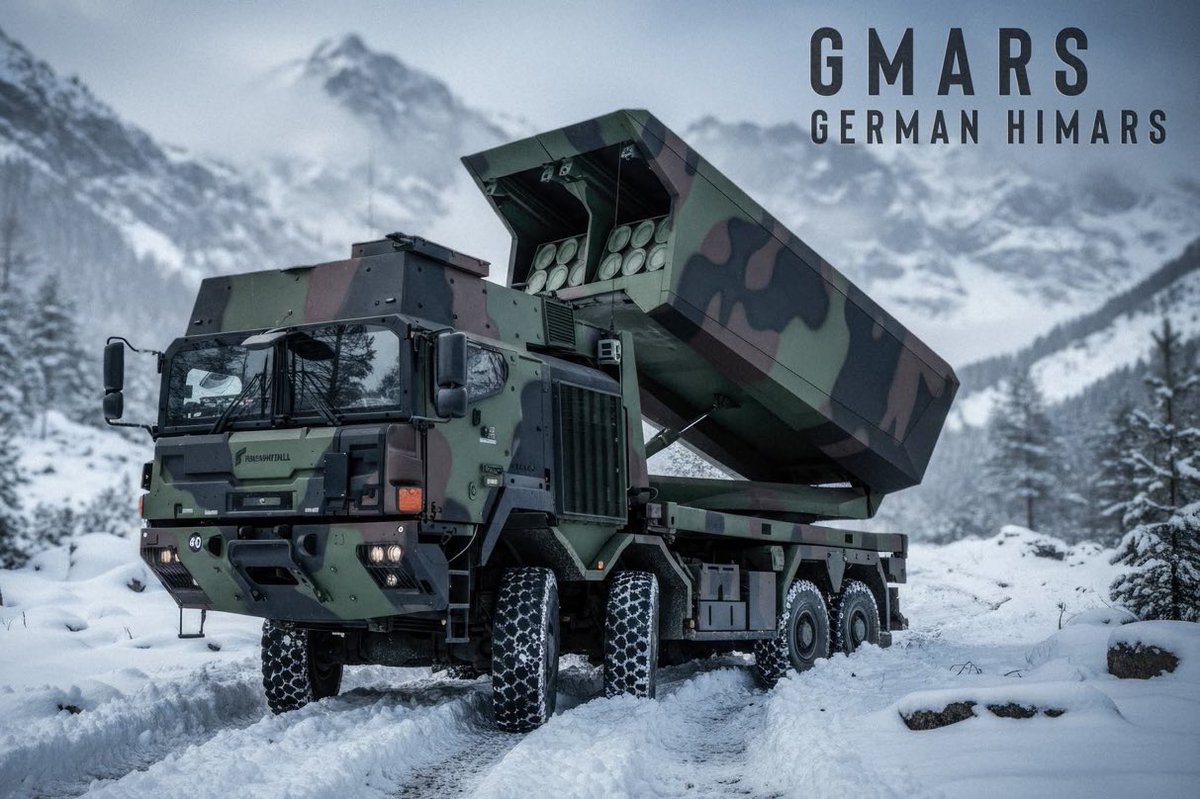 FilonenkoOles's tweet photo. Германия создала свою версию HIMARS, и, конечно, это безумие. Вот чем она отличается:

Обычная система HIMARS оснащена одним комплектом ракетных блоков, вмещающим 6 стандартных ракет или 1 ATACMS. GMARS удваивает это число, оснащая двумя ракетными блоками, что позволяет нести 12 стандартных ракет или 2 ATACMS.

Обычная модель HIMARS использует шасси грузовика с колесной формулой 6x6, тогда как GMARS использует шасси 8x8, что обеспечивает ей лучшую проходимость.

А вот и самая безумная часть: GMARS также способен запускать крылатые ракеты, хотя он пока для этого не приспособлен, но это разработка, которая может быть выпущена в 2027 году.

Ничто не сравнится с немецкой инженерной мыслью...