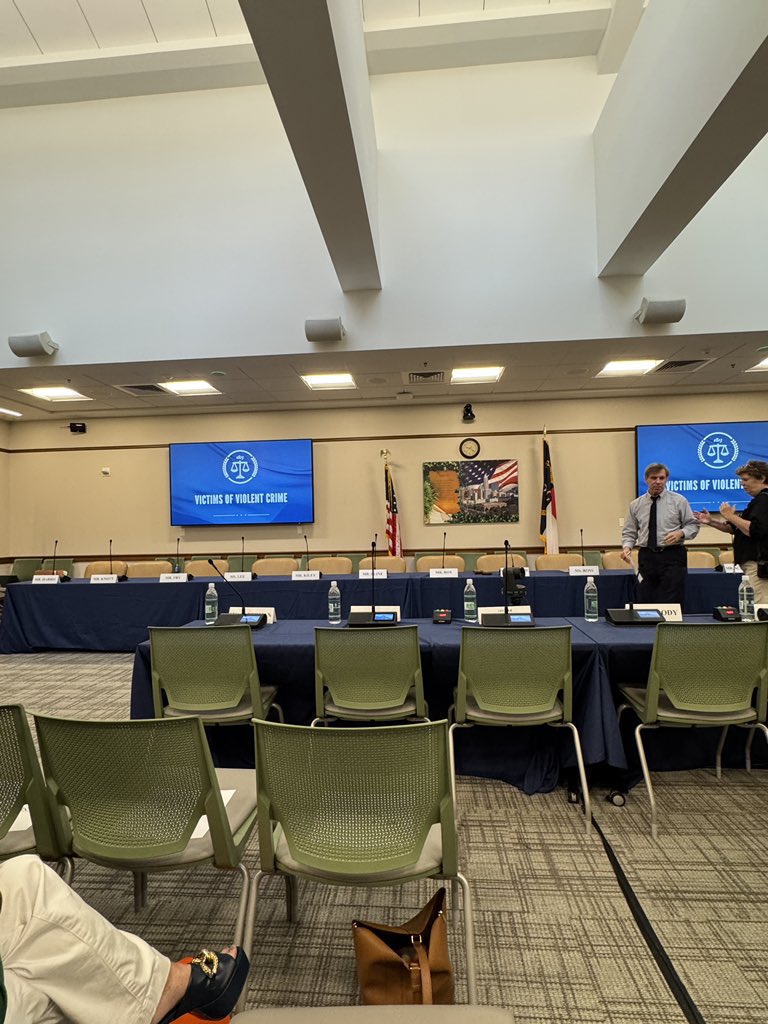 In from Raleigh at Fed Building in Charlotte for congressional hearing on crime in cities. We have to do better and better we will do to make it safer for you, our citizens.