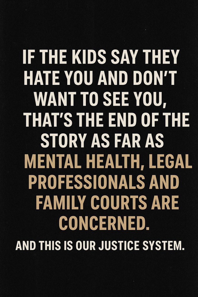 Zian Lakdawalla (@super_daddy_31) on Twitter photo It's not enough to simply listen to the voice of the child. 🧠💔
A child's words can be shaped by coercion, enmeshment, and trauma bonding — often disguised as love and care.
<a href="/MLJ_GoI/">Ministry of Law and Justice</a>
#ParentalAlienation #ChildPsychology #MentalHealthMatters #FamilyCourt #SharedParenting It's not enough to simply listen to the voice of the child. 🧠💔
A child's words can be shaped by coercion, enmeshment, and trauma bonding — often disguised as love and care.
<a href="/MLJ_GoI/">Ministry of Law and Justice</a>
#ParentalAlienation #ChildPsychology #MentalHealthMatters #FamilyCourt #SharedParenting