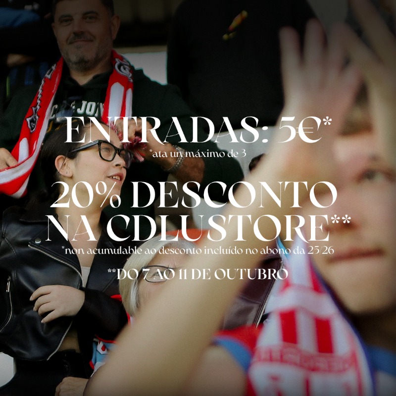CDeportivoLugo's tweet photo. ๐๏ธ ๐ท๐น๐ถ๐ด๐ถ๐ช๐ฐ๐ถฬ๐ต ๐ฌ๐บ๐ท๐ฌ๐ช๐ฐ๐จ๐ณ ๐บ๐จ๐ต ๐ญ๐น๐ถ๐ฐ๐ณ๐จฬ๐ต
โซ๏ธ Entradas extra a ๐ ๐๐ฎ๐ซ๐จ๐ฌ para os nosos abonados (ata un mรกximo de 3)
โซ๏ธ ๐๐% ๐๐ ๐๐๐ฌ๐๐จ๐ง๐ญ๐จ na #CDLUStore para os abonados que asistan ao #LugoCacereรฑo (aplicable do 7 ao 11 de outubro).
#ForzaLugo