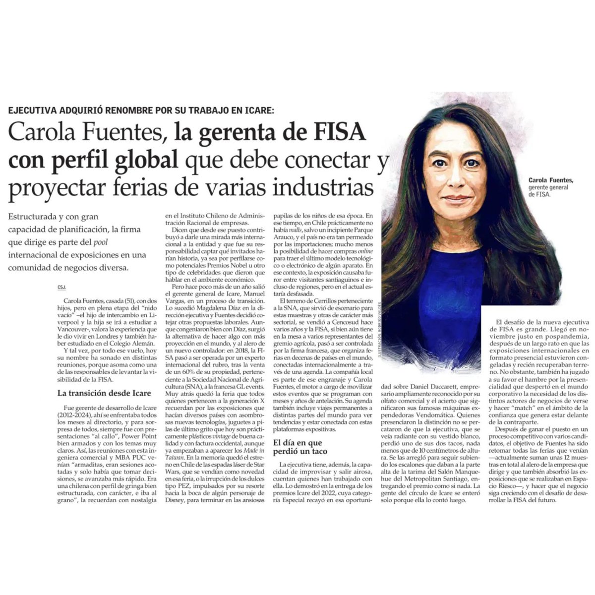 Nuestra gte. gral., Carola Fuentes, fue reconocida en <a href="/EYN_ELMERCURIO/">Economía y Negocios</a> 🤝

Este reconocimiento refleja trabajo de equipo por impulsar espacios que conectan a industrias, potencian desarrollo económico y promueven innovación en Chile y la región. 

📸 Nota completa en la foto.