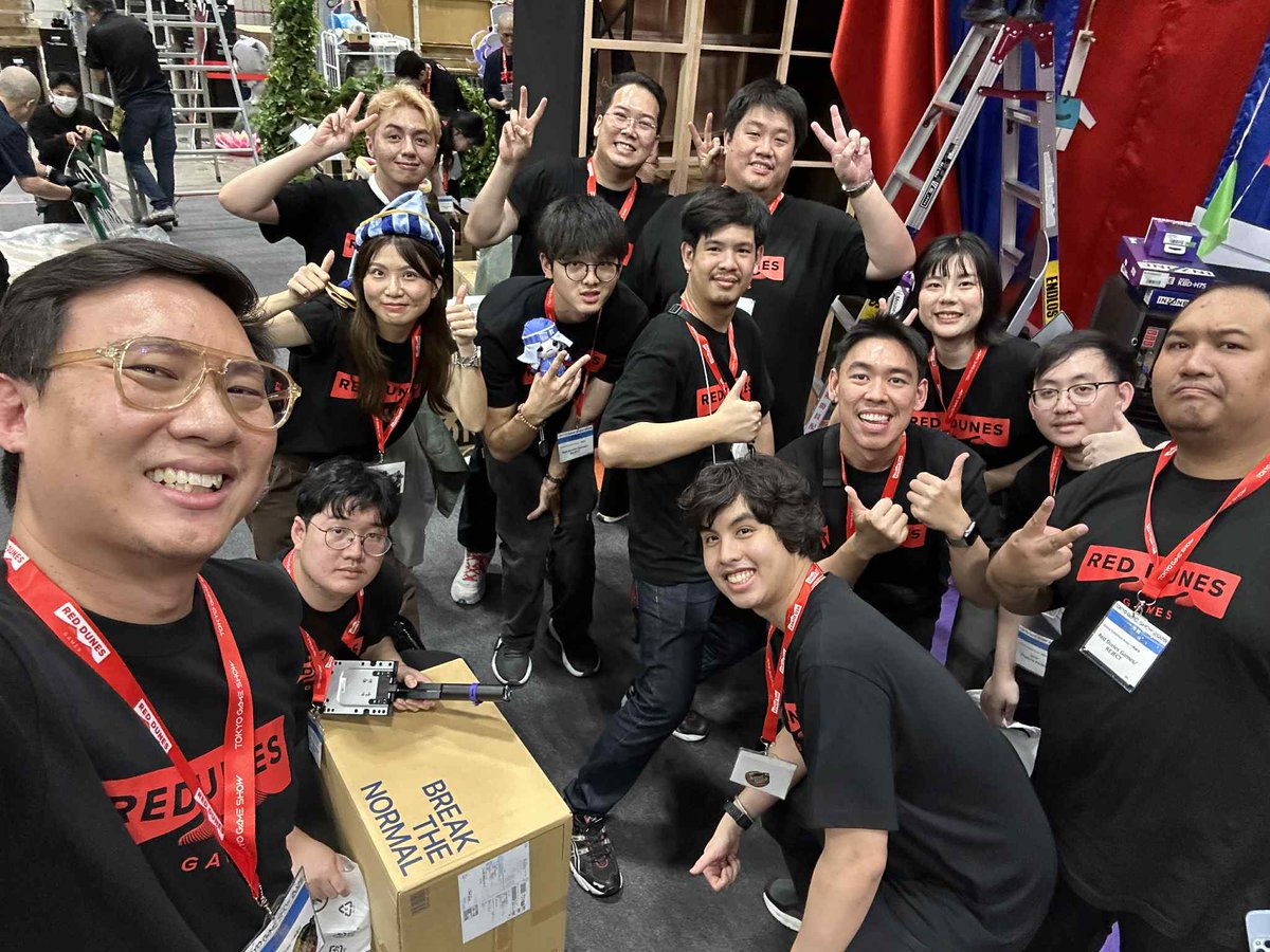 Thank you to everyone behind the scenes who made our #TokyoGameShow participation so special. 

From <a href="/RedDunesGames/">Red Dunes Games</a>, the sponsors, and the backstage team, you took care of us like family.

Next stop: Level Up KL 2025.

May our games brighten your day!
— FairPlay Studios