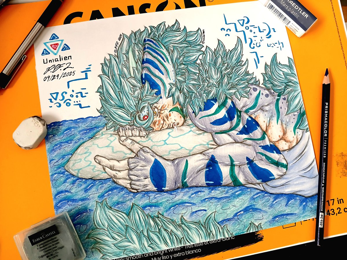 Unialien's tweet photo. Last one to end month and yes this one I think I made it too far adding more details, but I love it, so beautiful 😩😭💙💕✨️

Art by @Unialien/©P.F.L. Made on my Sketchbook. All rights reserved.

#ProjectUAT #OC #art #drawing #イラスト #sketchbook #ocart #myart #artmoots #moots https://t.co/ZXpCnKmbOu