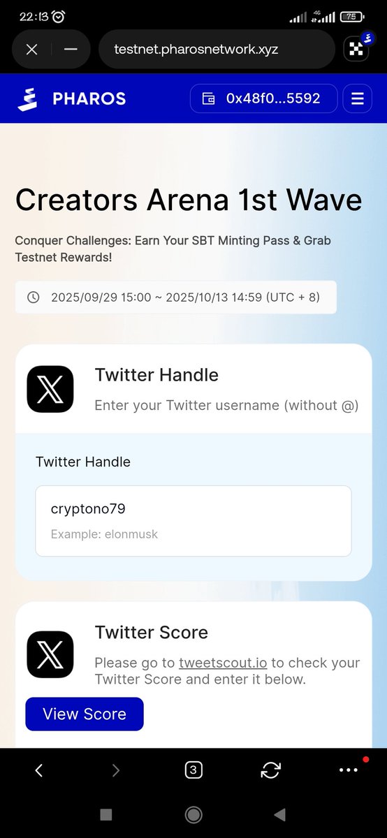 I hope the <a href="/pharos_network/">Pharos | Mainnet Arc</a> team can reduce the the X score requirements to participate. Lets gocto🔥