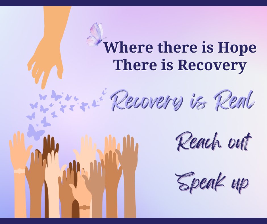 Where there is hope, there is recovery. Recovery may have many voices and multiple pathways, but always hope. Don't be afraid to call or text 9-8-8. Reach out - help is available 24/7. #LIFEchanging