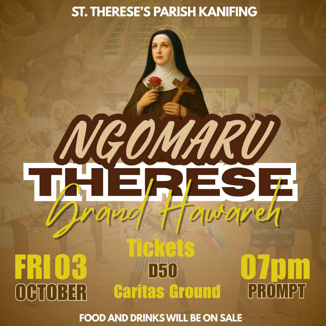 Come join the great cultural evening of joy and dancing in anticipation of the grand feast celebration on Sunday 🤭💃💃
Grab your dancing shoes &amp; Meet us at Caritas grounds 🔥

Feast like never before 🙌🏾🙌🏾  

#FeastofStTherese2025 #WaaStTherese #CreamOfTheDiocese