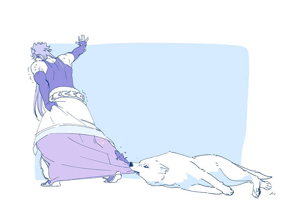 (ちょっとだけ疲れたしもふをもふる推しでも再掲するか…)🐺🐺 