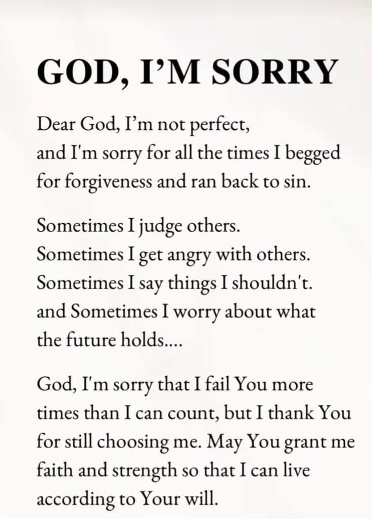 God, I’m sorry