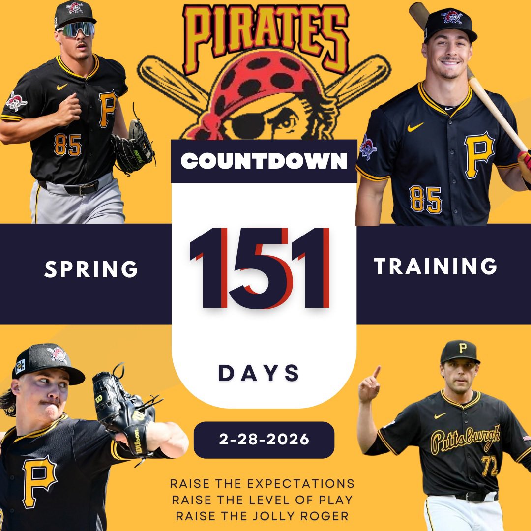 SkenesDay's tweet image. Only 151 Days till @Pirates Spring Training!!
#SpringTraining #thisyearwemeanit