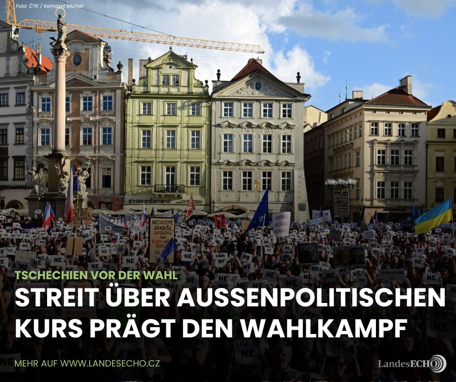 🇨🇿🇪🇺 Bleibt Tschechien auf Westkurs oder droht der Bruch mit EU und NATO? Kurz vor den Wahlen zum Abgeordnetenhaus spitzt sich der Wahlkampf zu und wird zunehmend von außenpolitischen Themen dominiert.

landesecho.cz/politik/tschec…