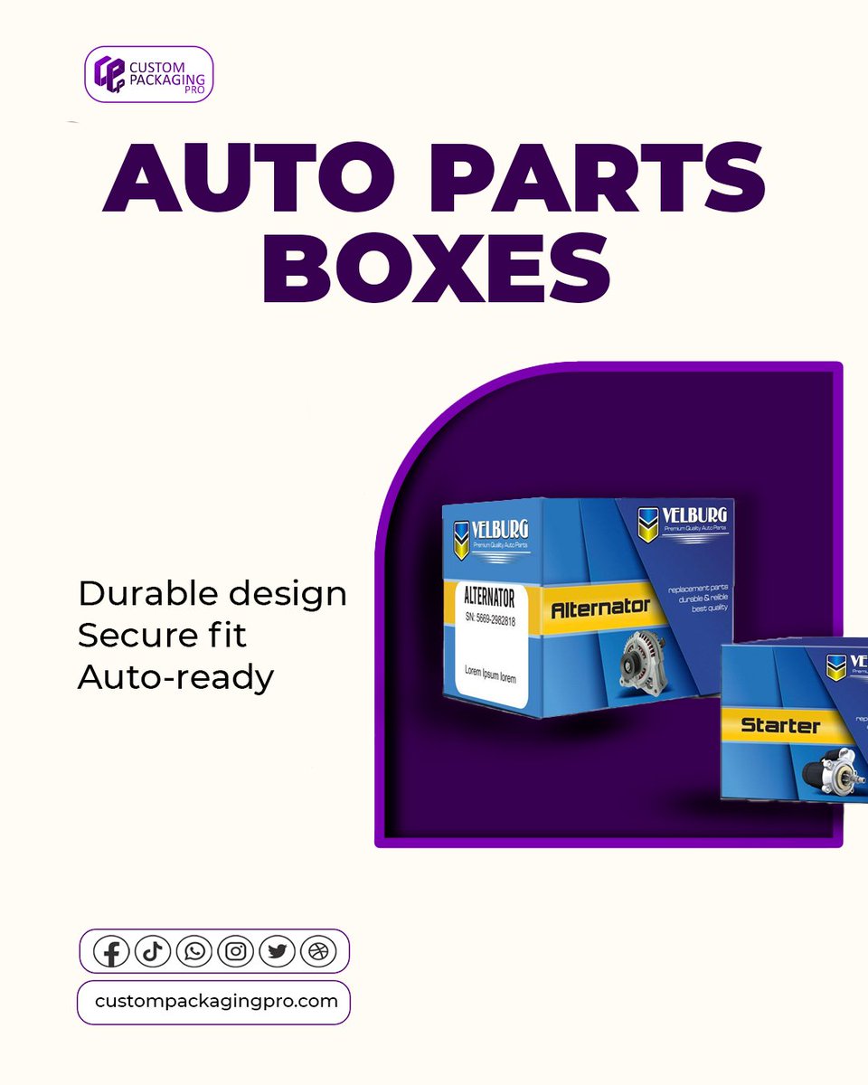 cppro_official's tweet image. Reduce transit damage and protect your inventory. Our durable auto parts boxes are engineered for a secure fit, ensuring your components arrive safely. It's not just a box; it's supply chain optimization.
DM us or call us at (346) 396-3327.
#Automotive #PackagingSolutions