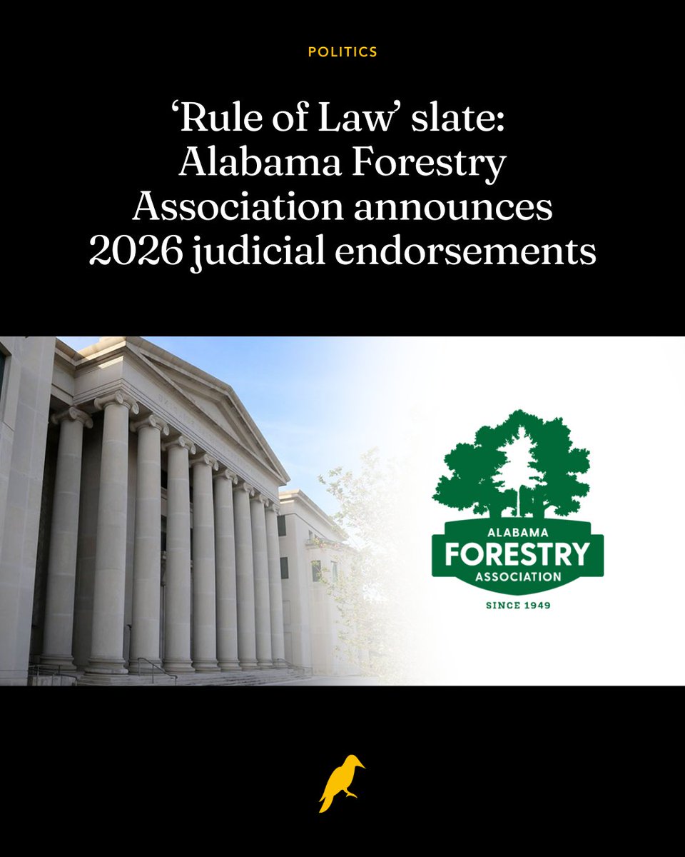 .<a href="/ALForestry/">AL Forestry Assoc</a> announced their picks for a slate of appellate court races that will be on the ballot for the May 19, 2026 Alabama Republican Party primary election.

AFA represents Alabama’s forestry industry to the tune of a $36 billion total economic output to the state’s