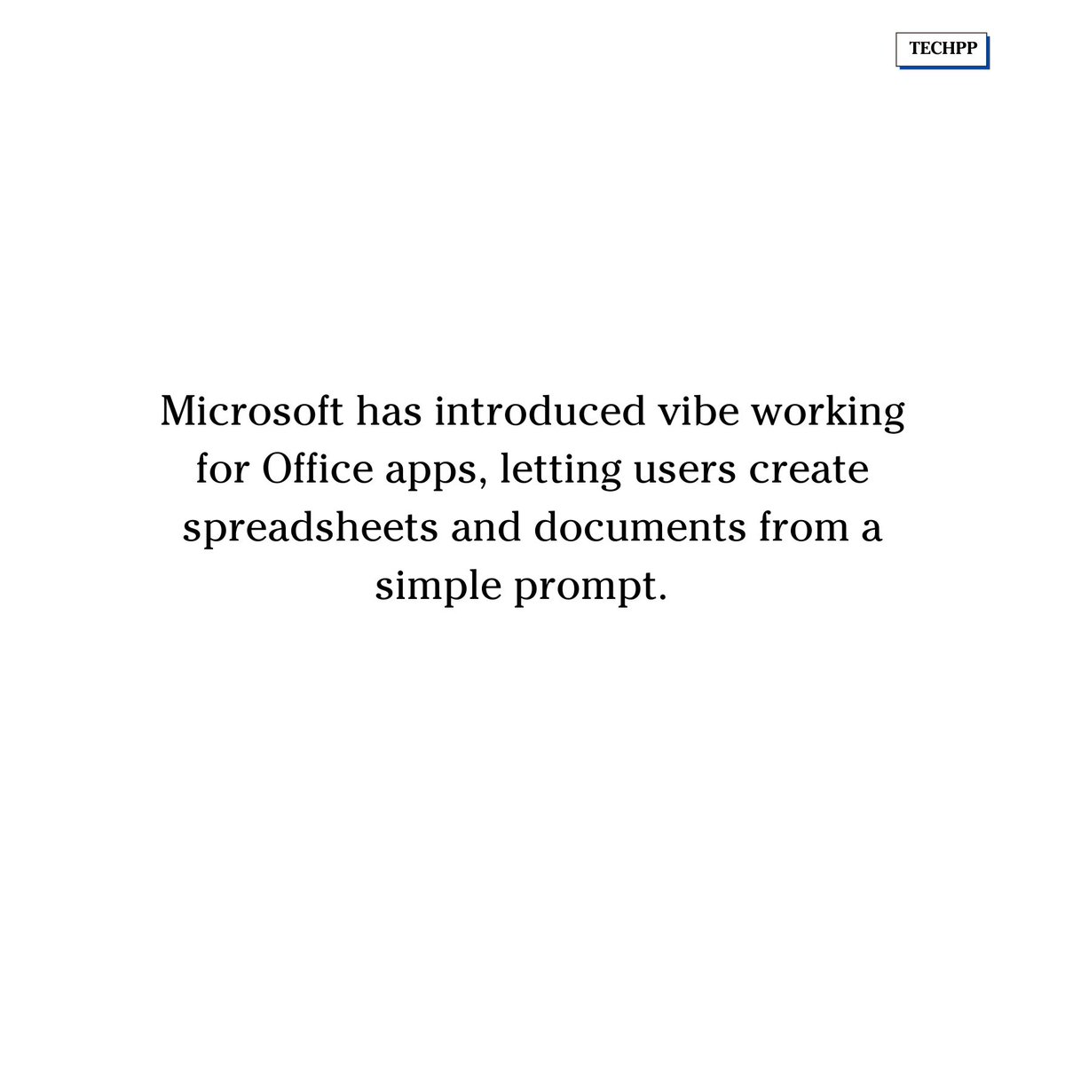 techpp's tweet image. Microsoft adds ‘vibe working’ to Excel and Word

#Microsoft #Excel #Word #AI #Copilot