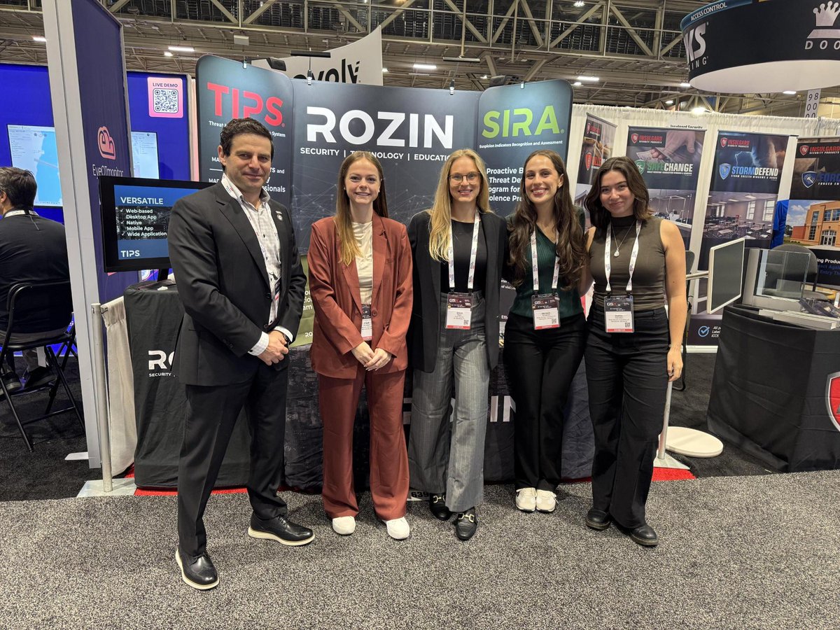 Rozin_Security's tweet image. Rozin Security is in New Orleans, Louisiana, this week at GSX 2025. Visit us at Booth #639 to learn more about how Rozin Security and Rozin Technologies are helping organizations prevent targeted violence.
#ProactiveSecurity
#RozinSecurity
#RozinTechnologies…