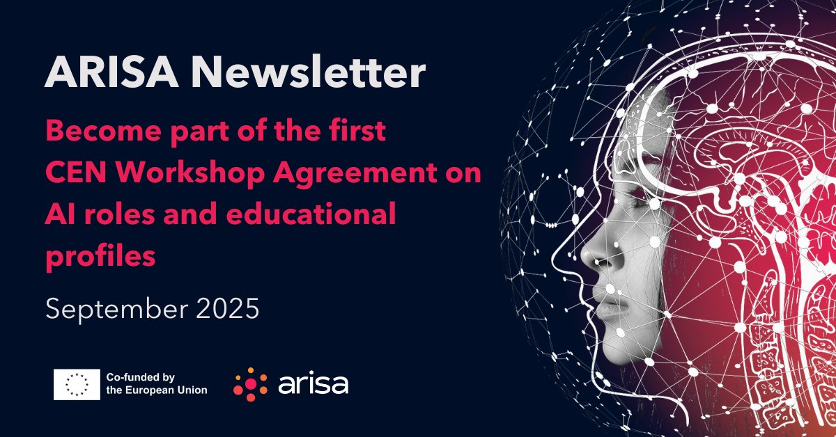 AIskillsEU's tweet photo. 📢 The September ARISA newsletter is out!

✨ Networking for AI professionals
✨ Master AI: pro tips
✨ ARISA workshops highlights
✨ Why the CEN Workshop Agreement matters
✨ Invite to MENTA ’25 (IVSZ)

Stay updated with news &amp; insights 📨
Subscribe: https://t.co/Nd4AKzd2GS https://t.co/MUcrDpQzf7