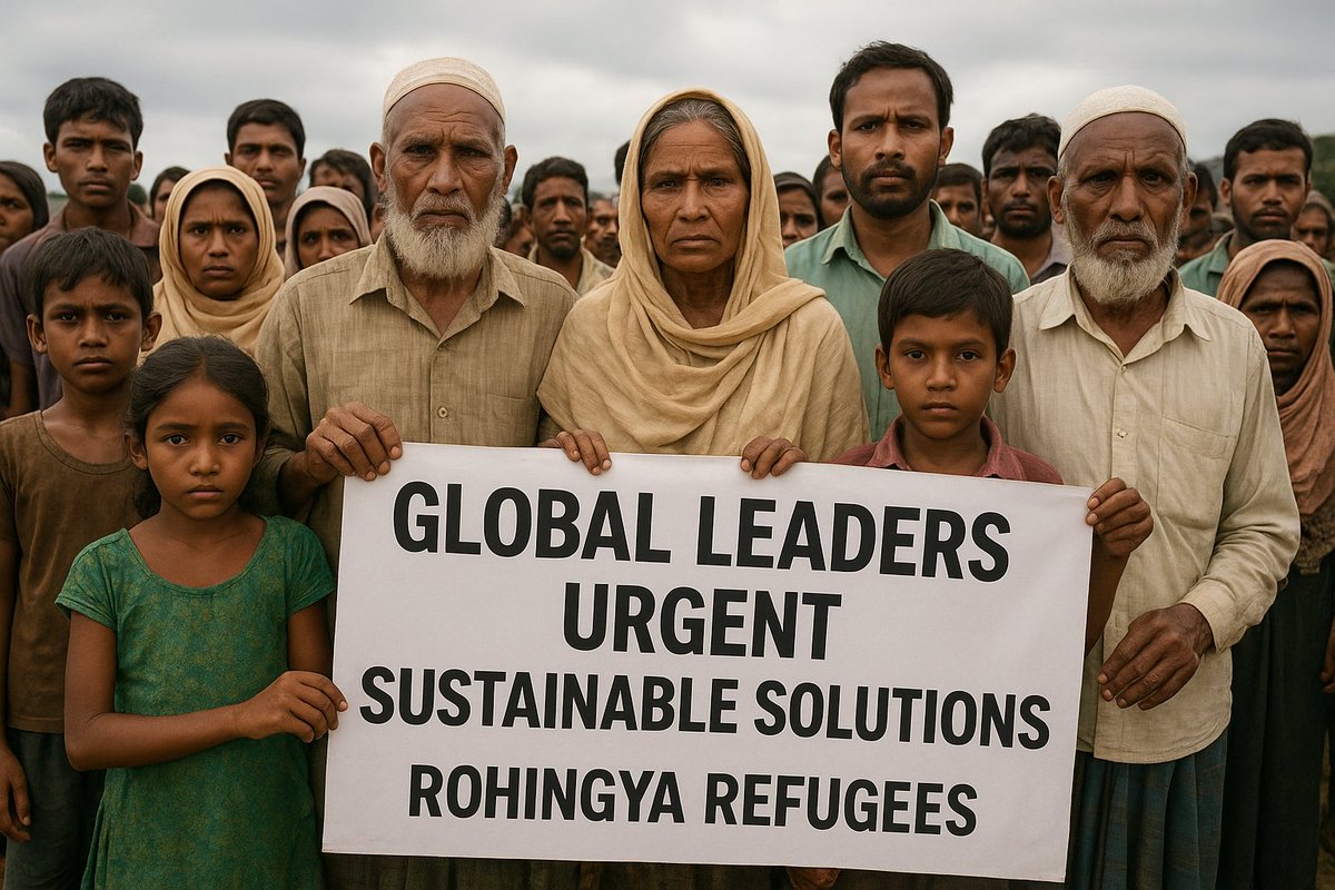 RRANforRohingya's tweet image. At the UNGA, Global Leaders must commit to a roadmap for Rohingya justice and durable solutions. Statements are not enough—only concrete action will end decades of suffering.We are the first Rohingya genocide survivors of 1992 still trapped in Bangladesh.#UNGA #RohingyaSolutions