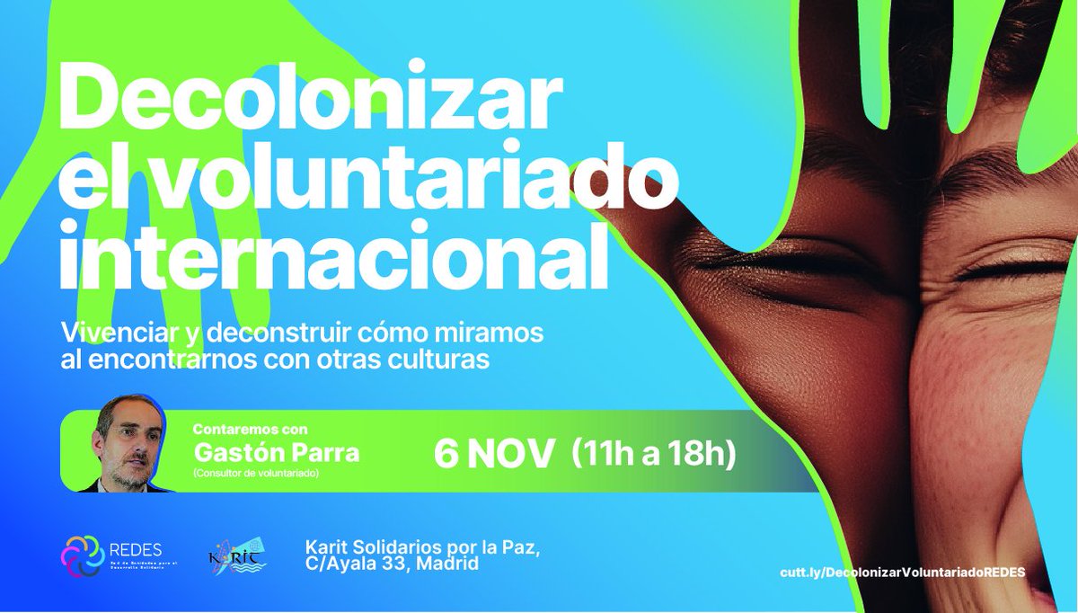 El día 6 de noviembre participaremos en una convocatoria muy interesante del grupo de #Voluntariado de <a href="/REDES_ONGD/">Red Entidades Desarrollo Solidario</a> Es una formación sobre "Decolonizar el voluntariado internacional"