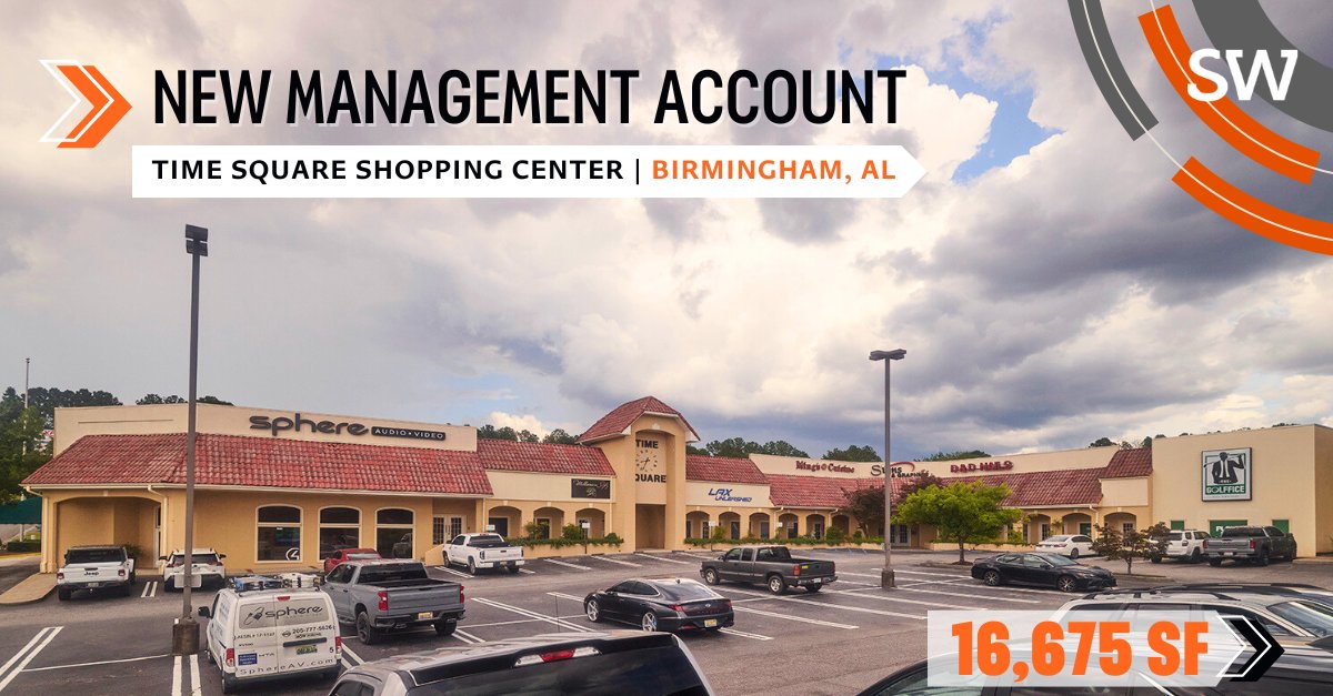 ShanWalt's tweet image. We’ve acquired &amp;amp; taken over management of Time Square Shopping Center, a 16,675 SF, 8-bay shopping center in Bham, AL. This acquisition fits perfectly into our portfolio of expertise—small, unanchored strip centers. #retwit #propertymanagement #commercialrealestate