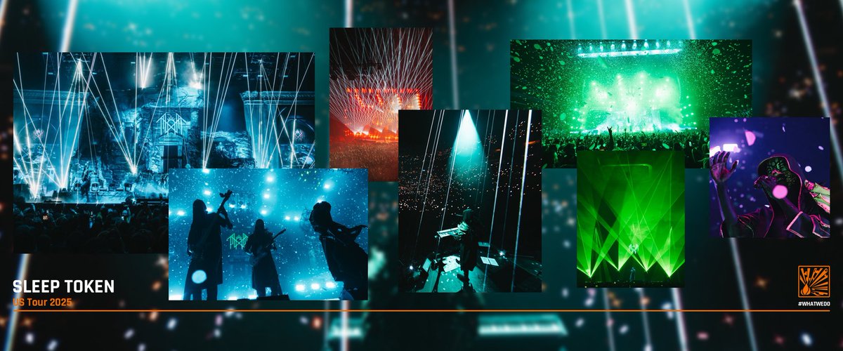 ⚡️ | Continuing on our US tour with Sleep Token! 

🎊 | Over the past couple of weeks we have been on tour with Sleep Token across US arenas! For the tour we have been providing 30W Lasers, Swirl Fans, and Ice Fog Qs. We look forward to being able to share more from the tour!