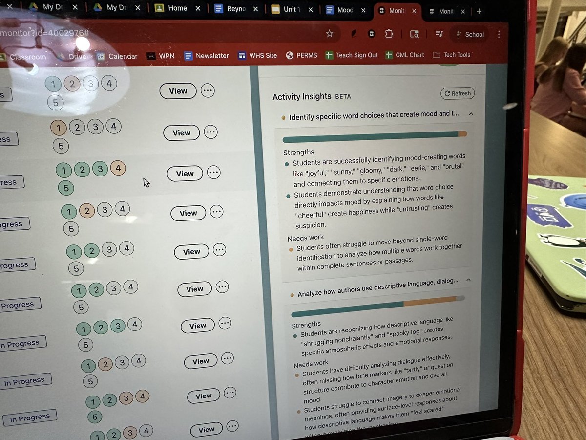 jolshanWMS's tweet image. 📚 ✨ Ms. Reynolds leveled up her writing lesson w/ @briskteaching this morning! Students explored mood/tone through either a Mood Detective or Mood Transformer activity. Students analyzed how the author’s word choice and imagery contributed to the mood and tone of a passage.