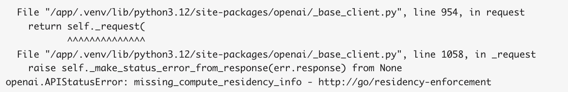 Very curious why this internal URL is being exposed to us by the <a href="/OpenAI/">OpenAI</a> API…. 

http://go/residency-enforcement … hmm