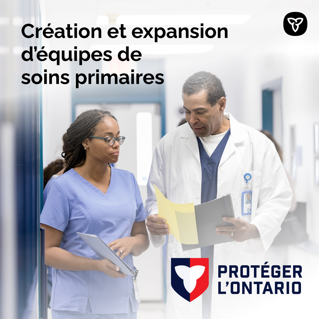 L’Ontario a lancé un appel à propositions pour créer et élargir environ 75 équipes de soins primaires.

💰 Investissement d’au moins 250 M$
✅ Soins plus commodes
🩺 Des soins primaires pour 500 000 personnes de plus

news.ontario.ca/fr/release/100…