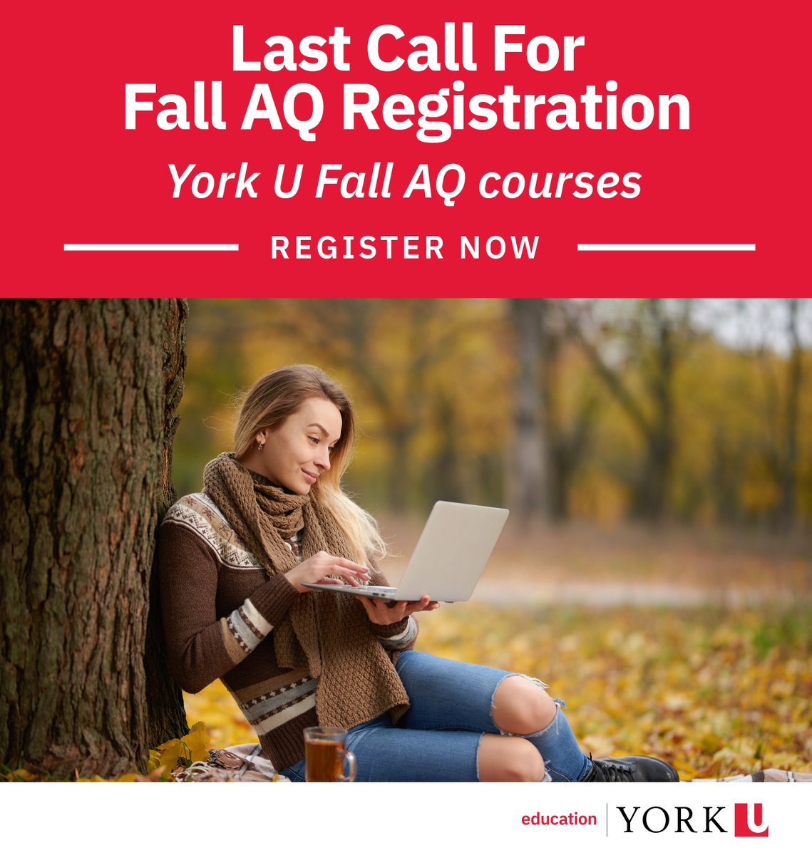 🚨 Last chance!

Tomorrow is the final day to register for York U Education’s Fall AQ, ABQ &amp; PQP courses (Oct 7–Dec 12).

Online &amp; instructor-led💻 
Advance your teaching career

Register now: bit.ly/4nb6PN2
#RaiseYourAQ