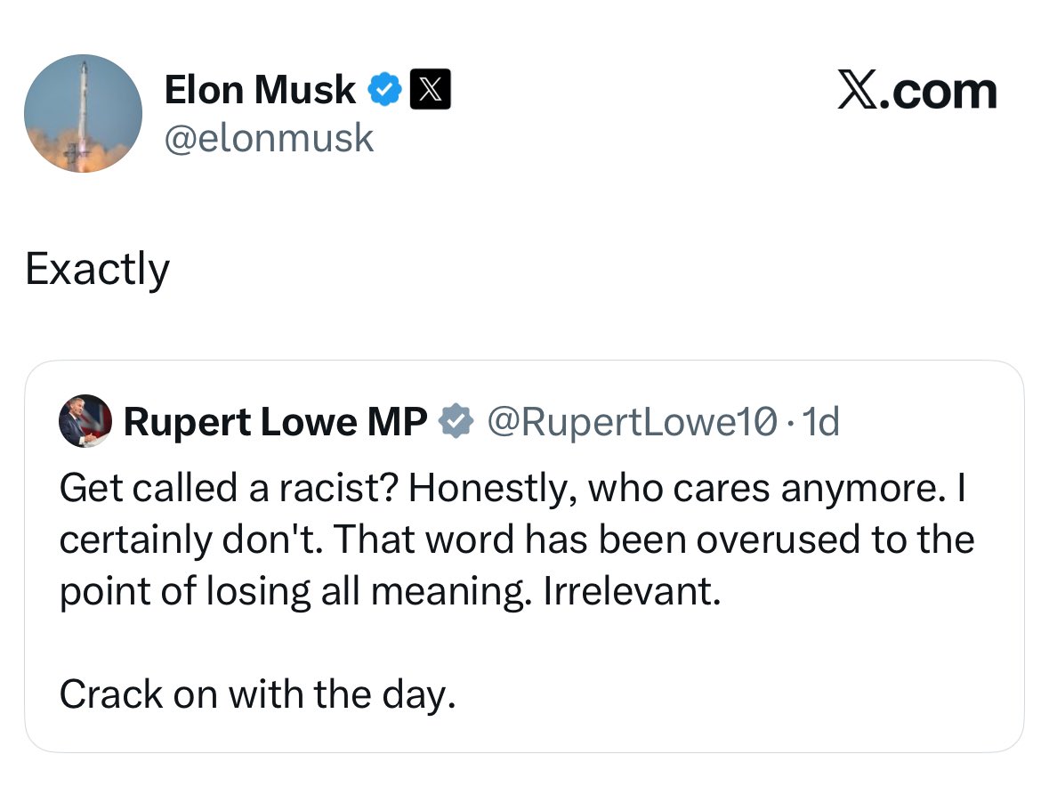 Shocked to discover two racists aren’t that bovved about being called racist.