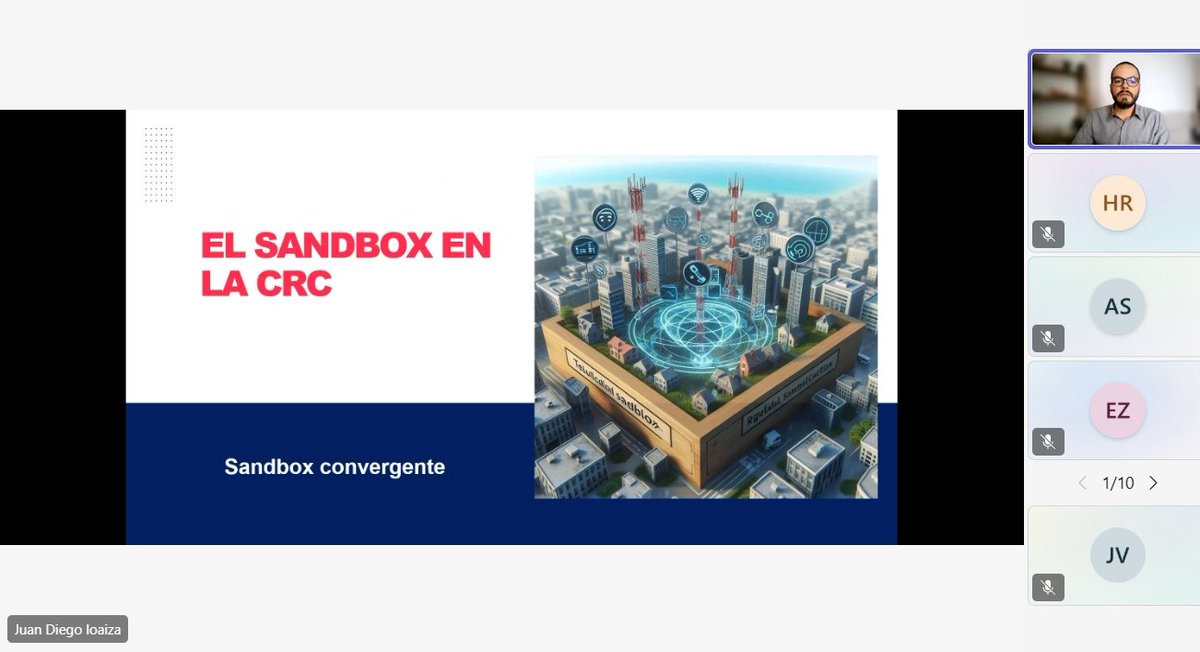 CRC Colombia (@crccol) on Twitter photo “La implementación del Sandbox Regulatorio Convergente impulsa la mejora regulatoria y permite evaluar experimentaciones controladas”: Juan Diego Loaiza de la <a href="/CRCCol/">CRC Colombia</a>
🔴 Mira la charla en vivo 👉 teams.microsoft.com/l/meetup-join/… “La implementación del Sandbox Regulatorio Convergente impulsa la mejora regulatoria y permite evaluar experimentaciones controladas”: Juan Diego Loaiza de la <a href="/CRCCol/">CRC Colombia</a>
🔴 Mira la charla en vivo 👉 teams.microsoft.com/l/meetup-join/…