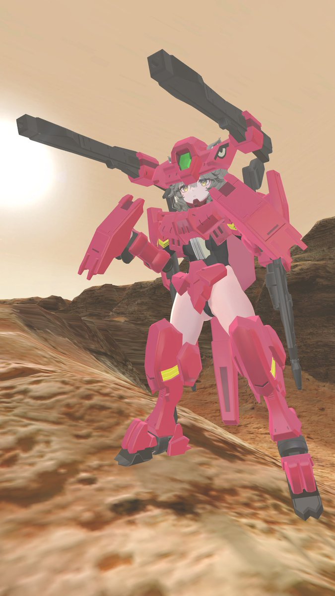 rityou_vrc804's tweet image. 『これが...バルバトスやグシオンにはない、変形機構！』
『唸れ！！！ギャラクシーキャノン！！！』

完成！！！ガンダムフラウロスnemoちゃん！
四足歩行でガチダッシュするnemoちゃんも意外と様になってて面白いですねぇ。
#VRC_MS少女　 #MS少女　 #VRChat