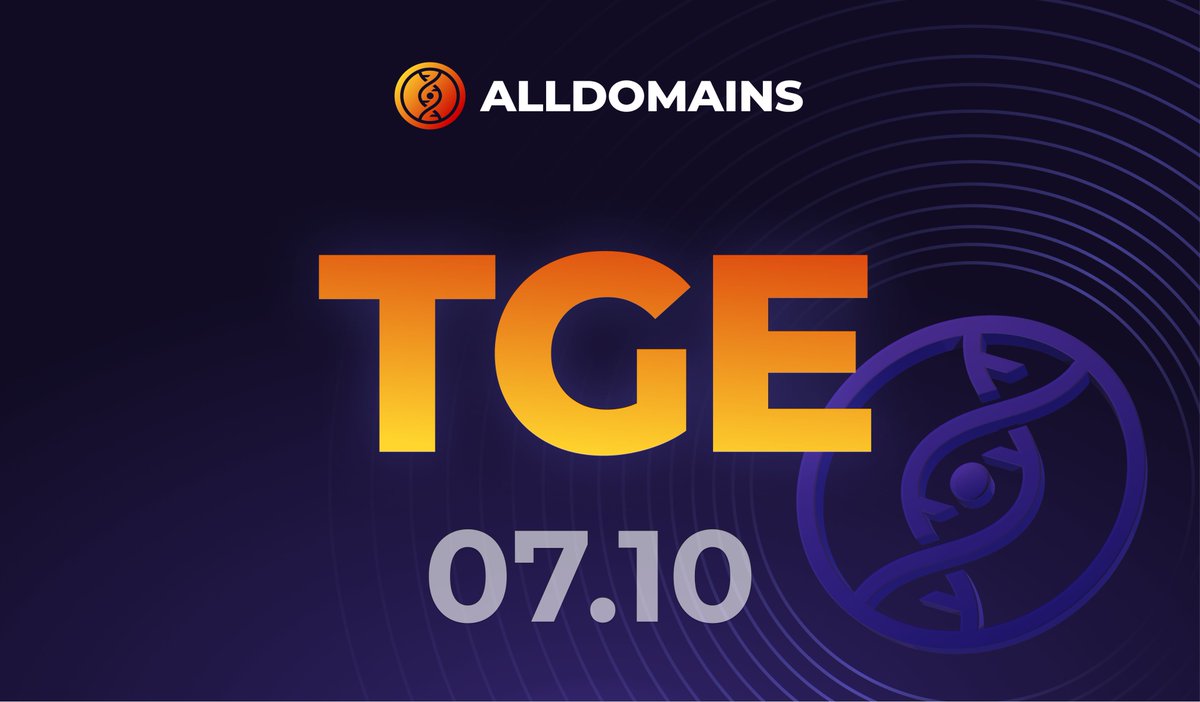 AllDomainsFDN's tweet photo. The AllDomains TGE will take place 08.10

Starting with a presale on October 7th

👇 https://t.co/cRfEzlSAtF