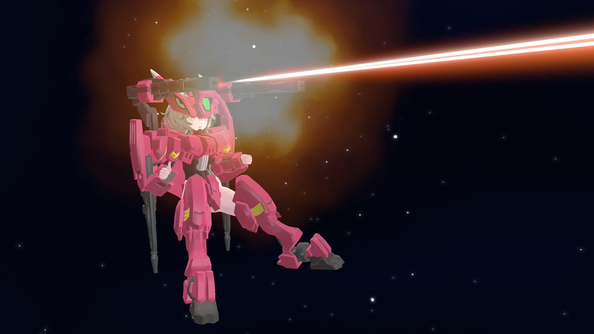 rityou_vrc804's tweet image. 『これが...バルバトスやグシオンにはない、変形機構！』
『唸れ！！！ギャラクシーキャノン！！！』

完成！！！ガンダムフラウロスnemoちゃん！
四足歩行でガチダッシュするnemoちゃんも意外と様になってて面白いですねぇ。
#VRC_MS少女　 #MS少女　 #VRChat