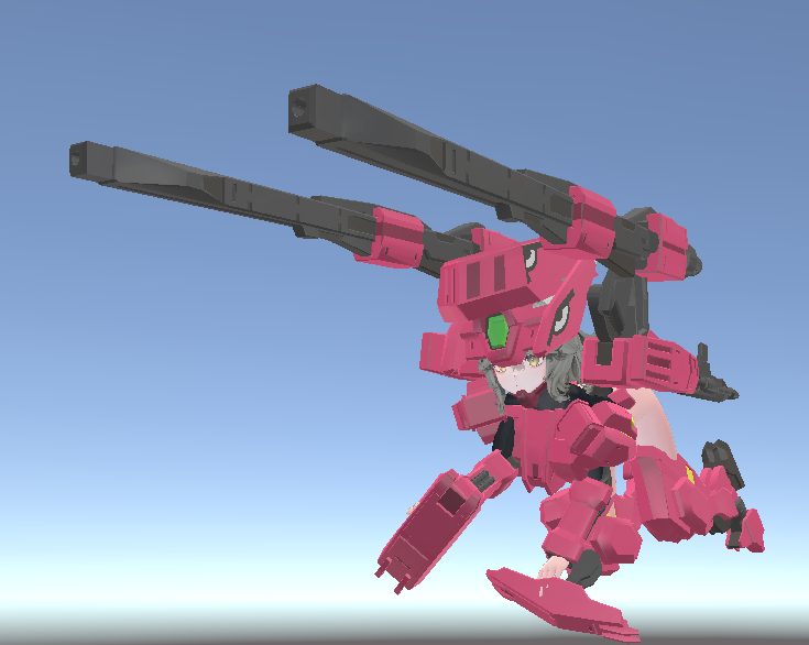 rityou_vrc804's tweet image. 『これが...バルバトスやグシオンにはない、変形機構！』
『唸れ！！！ギャラクシーキャノン！！！』

完成！！！ガンダムフラウロスnemoちゃん！
四足歩行でガチダッシュするnemoちゃんも意外と様になってて面白いですねぇ。
#VRC_MS少女　 #MS少女　 #VRChat