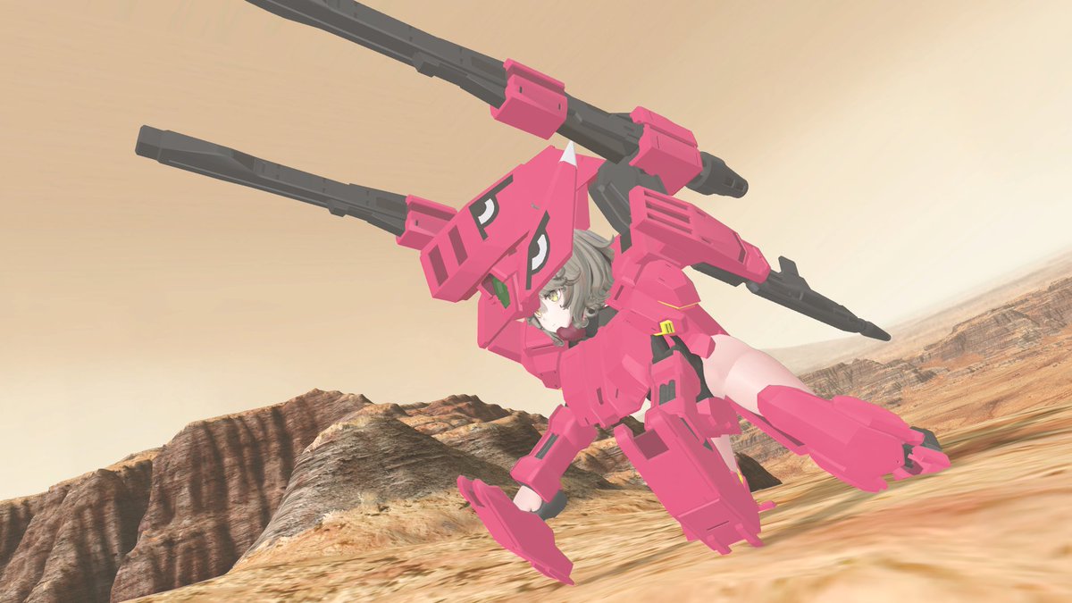 rityou_vrc804's tweet image. 『これが...バルバトスやグシオンにはない、変形機構！』
『唸れ！！！ギャラクシーキャノン！！！』

完成！！！ガンダムフラウロスnemoちゃん！
四足歩行でガチダッシュするnemoちゃんも意外と様になってて面白いですねぇ。
#VRC_MS少女　 #MS少女　 #VRChat
