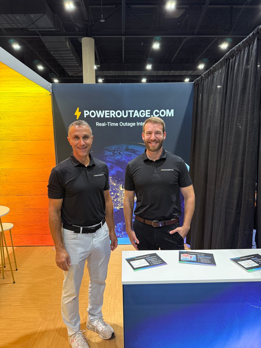 PowerOutage_us's tweet photo. @matthope__ and Doug are at the the EEI National Key Accounts Meeting in Birmingham, AL, today and tomorrow, demoing our new free utility dashboard for situational awareness and enterprise outage alert system.
Stop by our booth to see the cool stuff we're building! #EEINKA https://t.co/5GvGM9YyE5
