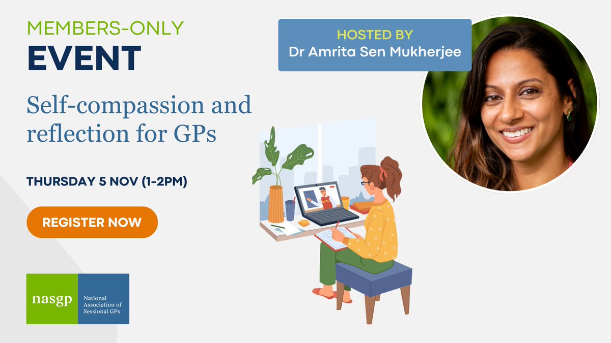 Self-compassion is good enough for us to prescribe to our patients – but do we take our own advice? That’s the question we’re asking GP Dr Amrita Sen Mukherjee @yourwellbeingdoctor at our November event.

Read more:nasgp.org.uk/career/self-co…

#SelfCompassion #TeamGP #BurnOut