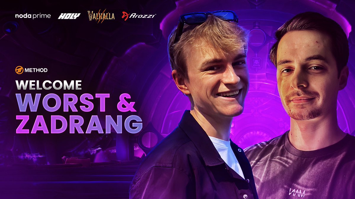 Method's tweet image. Let us introduce Worst &amp;amp; Zadrang - our two newest DPS trial raiders 👋

Welcome to Method 🧡