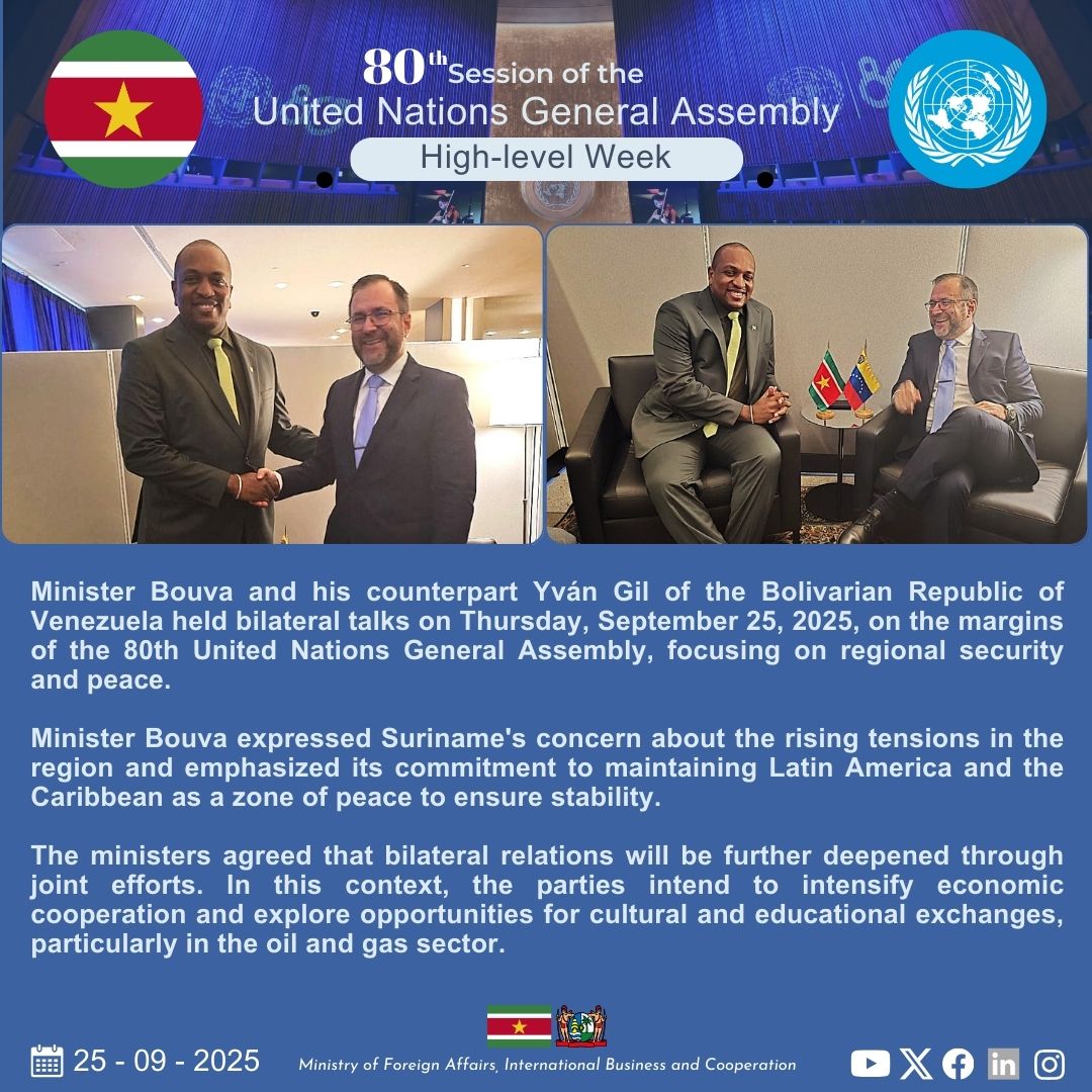 Ministry of Foreign Affairs Suriname (@mofasur) on Twitter photo 