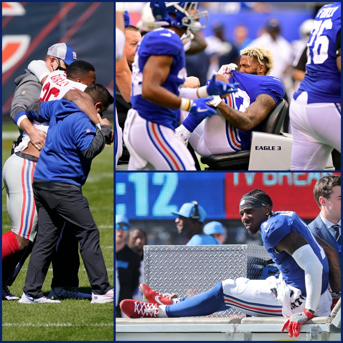 MySportsUpdate's tweet image. #Giants fans now have seen:

• Odell Beckham Jr. → season-ending ankle in Week 5 of Year 4.

• Saquon Barkley → season-ending ACL in Week 2 of Year 3.

• Malik Nabers → season-ending ACL in Week 4 of Year 2.

Young stars. Early in the season. Over just like that.