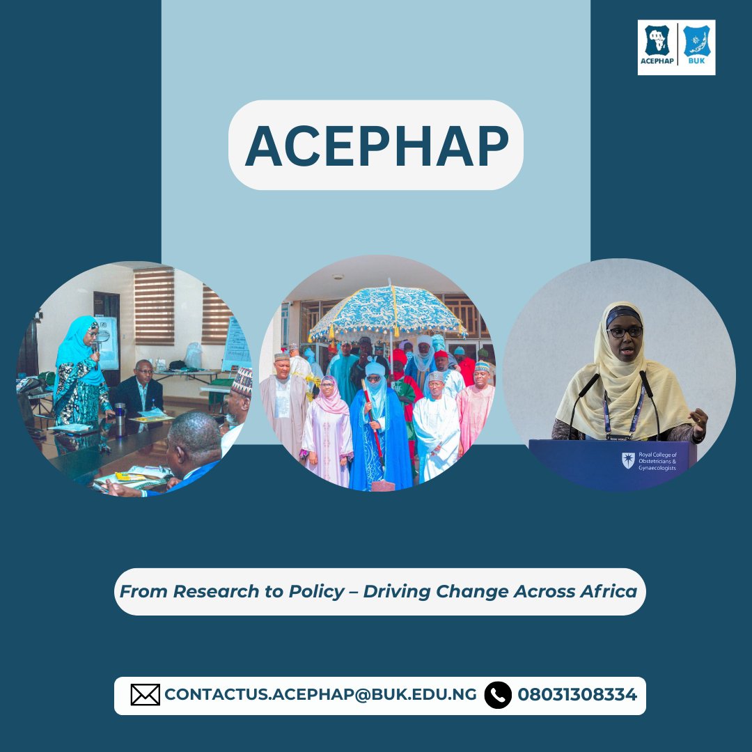 acephap_buk's tweet image. Collaborate. Innovate. Influence. ACEPHAP is transforming health policies across Africa.

Visit our website for more information via this link acephap.buk.edu.ng

#ACEPHAP #ACEImpact #Collaboration #Policy #Healthimpact