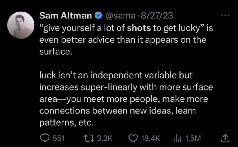 drummatick's tweet image. The best way to get lucky is to keep trying